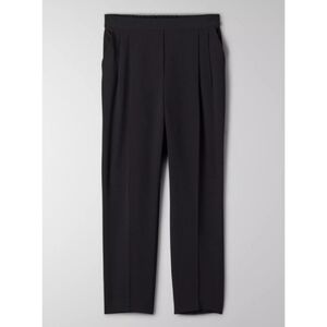 Babaton Black Cohen Cropped Pleated Dress Pant